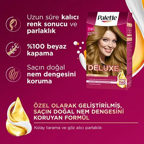 Palette Deluxe Haarfarbe 7-65 Goldschimmer Toffee - Langanhaltender Glanz