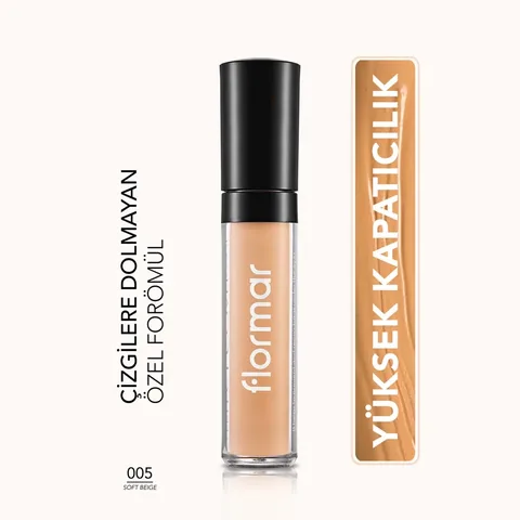 Flormar Perfect Coverage Lightweight Concealer 005 soft Beige: Warm Undertone