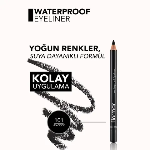 Flormar Waterproof Eyeliner 101 black Ice