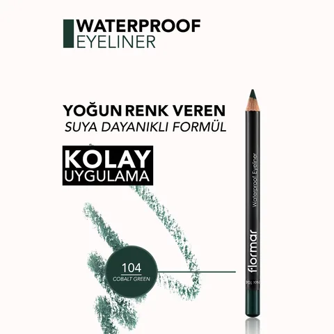 Flormar Wasserfester Eyeliner 104 Kobaltgrün