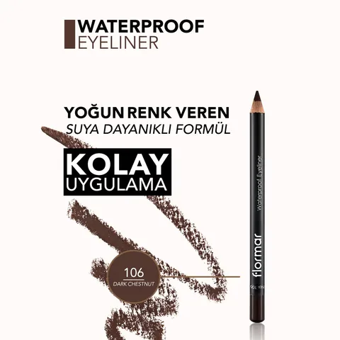 Flormar Wasserfester Eyeliner 106 Dunkelbraun