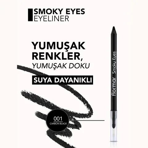 Flormar Smokey Eyes Waterproof Eyeliner Carbon Black
