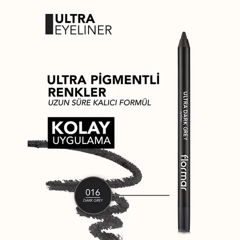 Flormar Ultra Eyeliner 016 dark Gray