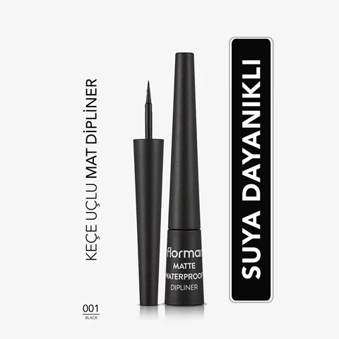 Flormar Matte Waterproof Intense Pigmented And Matte Finish Dipliner 001 black