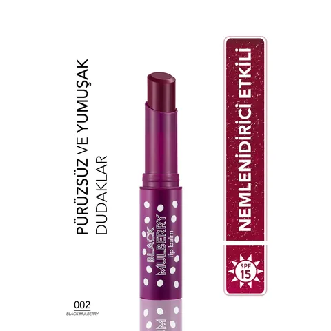 Flormar Lip Balm Fruit Scented And Coloring Lip Moisturizer Black Mulberry