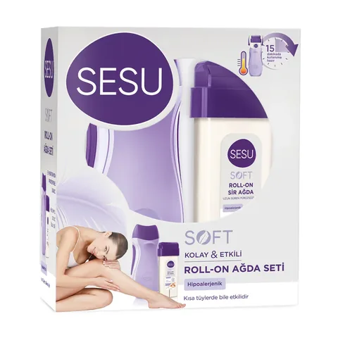 Sesu Soft Roll-On Wachs Set für glatte Haarentfernung und Hautpflege