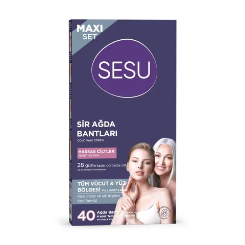 Sesu Sensitive Skin Maxi-Wachsstreifen Set - 40 Stück