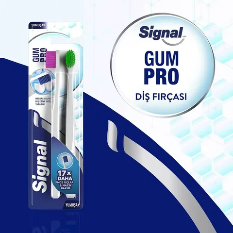Signal فرشاة أسنان سيجنال للعناية اللطيفة باللثة عبوة من قطعتين