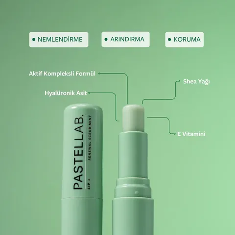 Pastellab. Lip Renewal Fresh Mint Scrub Renewing Lip Care Scrub