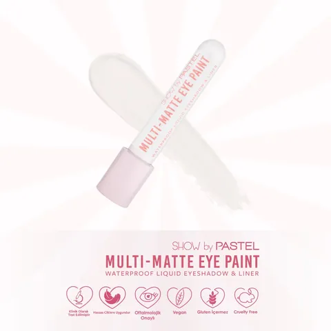 Pastel Show By Multi Matte Eye Paint - Matte Liquid Eyeshadow and Eyeliner No: 80