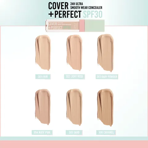 Show By Pastel Cover+perfect Concealer Spf30 ultra Concealer 304 nude Pink