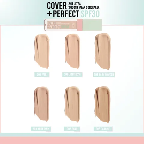 Show By Pastel Cover+perfect Concealer Spf30 ultra Concealer 306 caramel