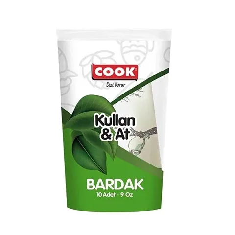 Картонные стаканы для напитков 9 унций 10 шт от Cook