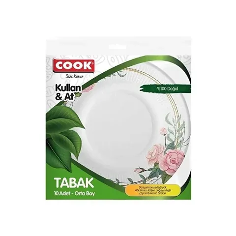 Картонная тарелка средняя 10 шт от Cook