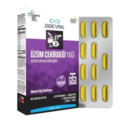 Traubenkernöl 500 mg von Zade Vital - Antioxidative Unterstützung Kapseln