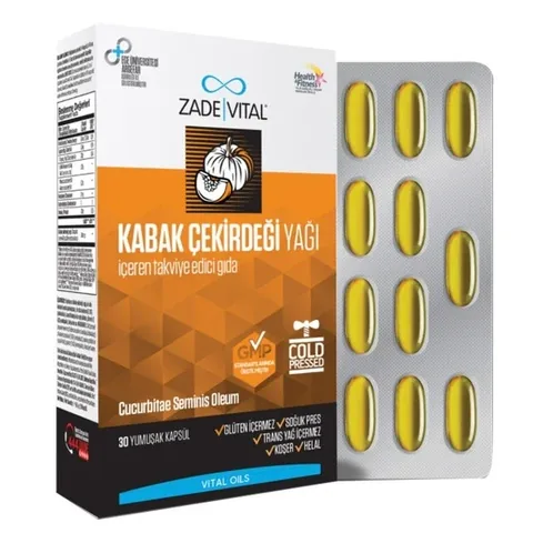 Kürbiskernöl-Kapseln von Zade Vital für Gesundheit & Wohlbefinden