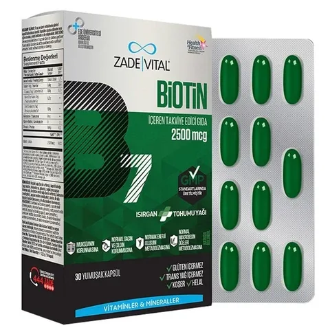 Zade Vital Biotin B7 Kapseln - Unterstützung für Haare, Haut & Nägel
