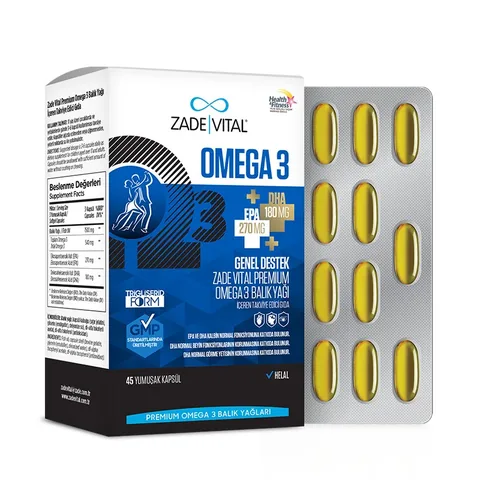 Zade Vital Premium Omega 3 fish Oil 45 capsules