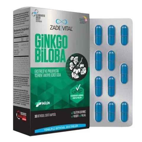 Zade Vital Ginkgo Biloba Extrakt 30 Kapseln