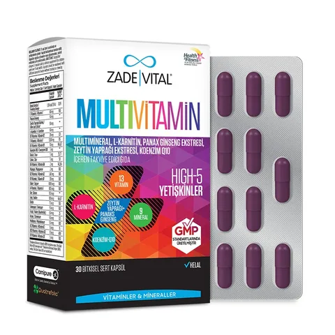Zade Vital Multivitamin 30 herbal Capsules