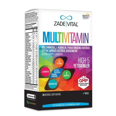 Zade Vital Multivitamin 30 herbal Capsules