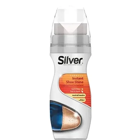 Натуральная жидкая обувная полироль серебристая 75 мл от Silver