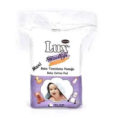 Lux Bebe Maxi Baumwollpads für die Babypflege - 60 Stück