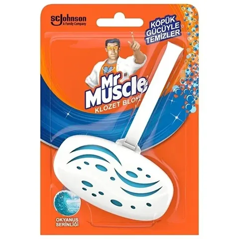 Блок для унитаза Mr. Muscle Ocean Cool - 40 г освежающий пенный очиститель