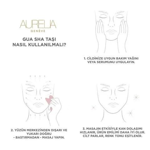 Aurelia Geneve حجر غوا شا من أوريليا جينيف بلاك باترفلاي لبشرة مشرقة