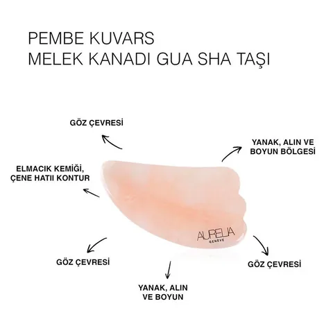 Aurelia Geneve Rose Quartz Wing Gua Sha Tool for Skincare
