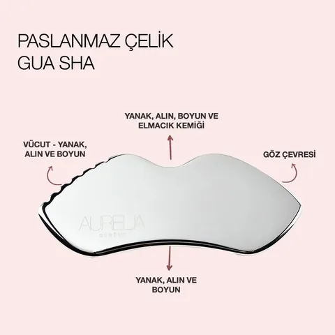Aurelia Geneve Stainless Steel Gua Sha Tool for Skincare