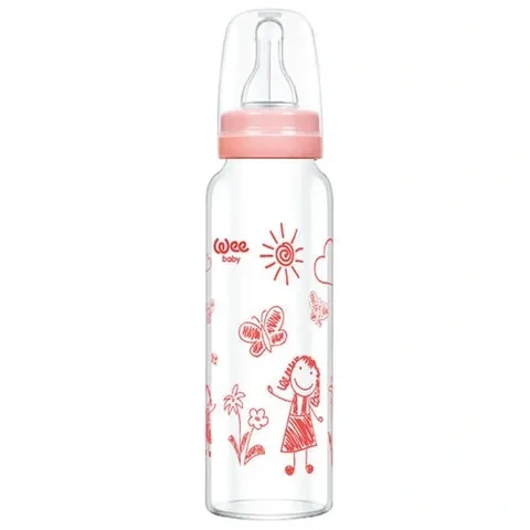 Wee Baby Classic 240ml hitzebeständige Glasbabyflasche