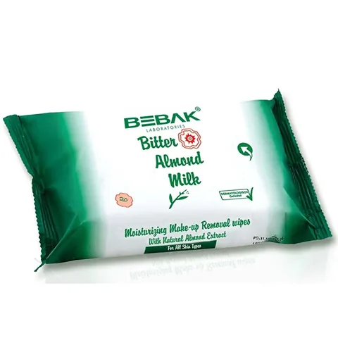 Bebak Bitter Almond Milk Make-up Remover Wipes 20 pcs