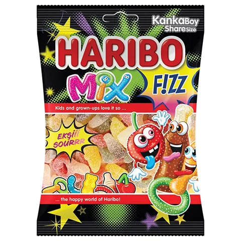 Haribo Fizz Mix 70g - Fruchtige Weichbonbon-Mischung