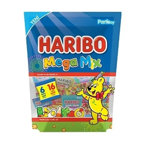 Haribo Mega Mix 360g - Fruchtsaft Weichbonbon-Mischung