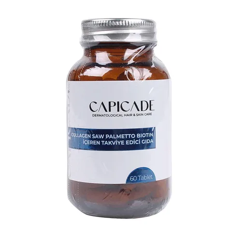 Capicade Collagen Saw Palmetto Biotin Containing Supplementary Food 60 tablets
