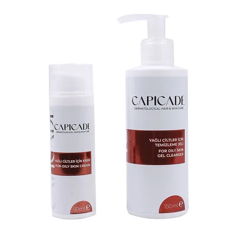 Capicade Pflege Set für fettige Haut: Gelreiniger &amp; Creme für unregelmäßige Haut