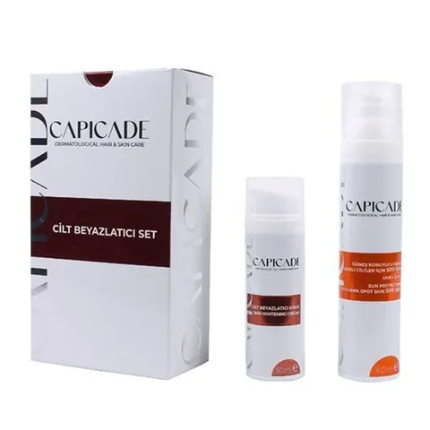Capicade Hautaufhellungsset mit SPF50+ Sonnencreme 100ml