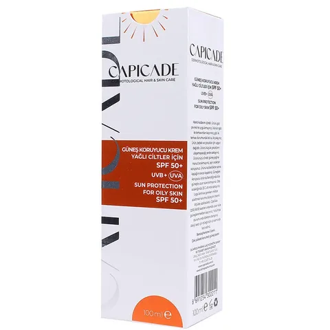 Capicade SPF50+ Sun Protection Cream 100 ml - For Uneven and Oily Skin
