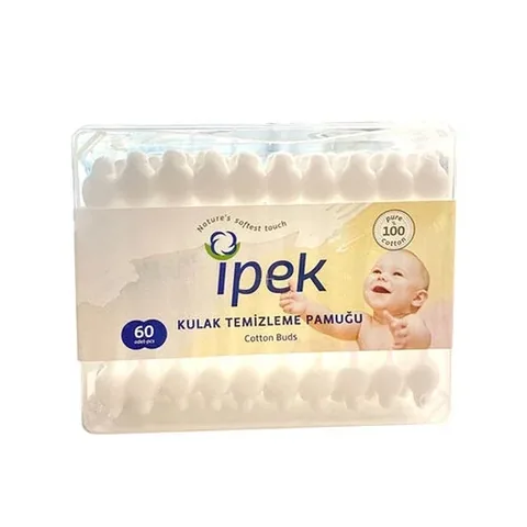 Коттоновые палочки для чистки ушей для детей İpek Silk 60 шт