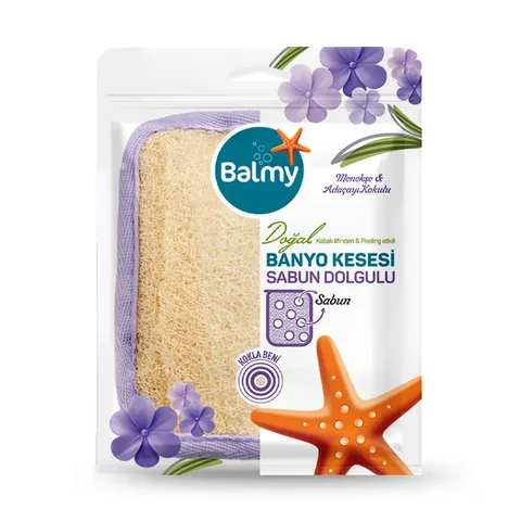 Violett &amp; Salbei Peeling-Bad-Handschuh - Seife 72g