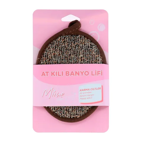 Miine Sustainable Horse Hair Bath Loofah with Eco-Friendly Packaging