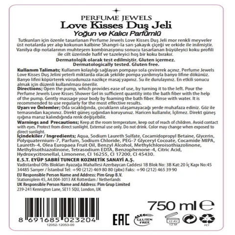 Eyüp Sabri Tuncer Love Kisses Shower Gel 750 ml