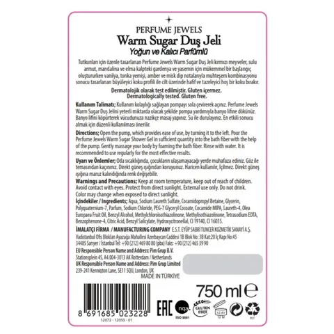 Eyüp Sabri Tuncer Warm Sugar Shower Gel 750 ml