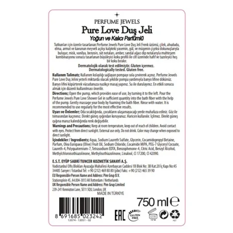 Eyüp Sabri Tuncer Pure Love Shower Gel 750 ml