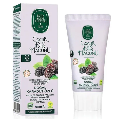 Eyüp Sabri Tuncer Kinder natürliche schwarze Maulbeeren Zahnpasta 60ml