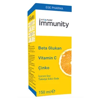 Vitapure Immunity Beta Glucan Vitamin C Zinc Food Supplement 150ml