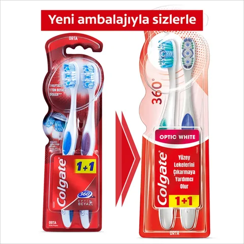 Colgate 360 optical White Toothbrush Medium