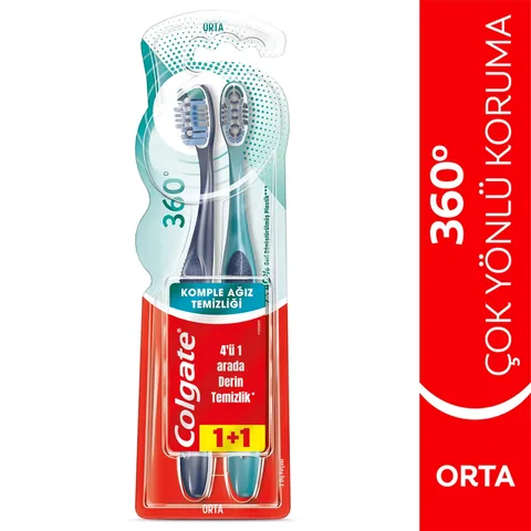 Colgate 360 complete Oral Cleaning Toothbrush 1+1 - Medium