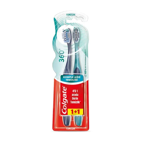 Colgate 360 Complete Weiche Zahnbürste 1+1 Pack